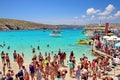 Blue Lagoon at Comino Island, Malta.