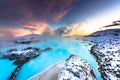 The famous blue lagoon near Reykjavik, Iceland Royalty Free Stock Photo