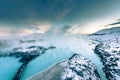 The famous blue lagoon near Reykjavik, Iceland Royalty Free Stock Photo