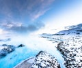 The famous blue lagoon near Reykjavik, Iceland Royalty Free Stock Photo