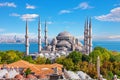 Famous Blue Mosque or Sultan Ahmet Mosque in Istanbul, Turkey Royalty Free Stock Photo