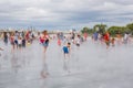 Famous Bordeaux water mirror full of people