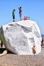 Famous Boulder at White Rock beach, British Columbia, Canada