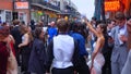 The famous Bourbon Street French Quarter New Orleans - NEW ORLEANS, USA - APRIL 17, 2016 - travel photography