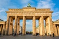 Famous Brandenburg Gate in Berlin. Architectural monuments of Germany