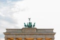 Famous Brandenburg Gate in Berlin. Architectural monuments of Germany