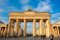 Famous Brandenburg Gate in Berlin. Architectural monuments of Germany