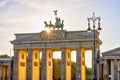 The famous Brandenburg Gate in Berlin Royalty Free Stock Photo
