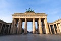 The famous Brandenburg Gate in Berlin in front of a clear blue sky Royalty Free Stock Photo