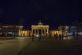 The Famous Brandenburg Gate In Berlin. Germany. Night landscape