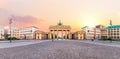 Famous Brandenburg Gate or Brandenburger Tor, sunset view, Berlin, Germany