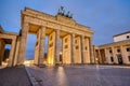 The famous Brandenburg Gate at dawn Royalty Free Stock Photo