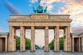 Famous Brandenburg Gate, popular place of visit, close view, Berlin, Germany Royalty Free Stock Photo