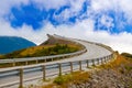 Famous bridge on the Atlantic road in Norway Royalty Free Stock Photo