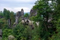The famous bridge Basteibruecke in Saxon Switzerland Royalty Free Stock Photo