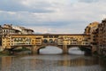 Famous bridge Ponte Vecchio over river Arno. Florence, Italy Royalty Free Stock Photo