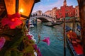 Famous bridge of Rialto or ponte di Rialto over Grand Canal, Venice, Italy. Iconic travel destination of UNESCO world Royalty Free Stock Photo