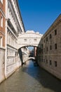 The famous bridge of Sighs in Venice