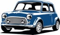 Classic vintage retro legendary British car Mini Morris Royalty Free Stock Photo