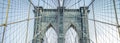 On the famous Brooklyn Bridge Royalty Free Stock Photo