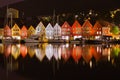 Famous Bryggen street in Bergen - Norway Royalty Free Stock Photo