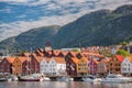 Famous Bryggen street in Bergen, UNESCO World Heritage Site, Norway Royalty Free Stock Photo