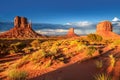 The famous Buttes of Monument Valley Royalty Free Stock Photo