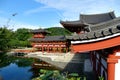 Famous Byodo-in Temple, a UNESCO World Heritage Site located in Uji, south of Kyoto Royalty Free Stock Photo