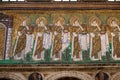 Famous Byzantine mosaic from San Vitale in Ravenna. Royalty Free Stock Photo