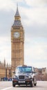 Famous cab on a street in London