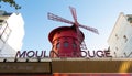 The famous cabaret Moulin Rouge, Paris, France.