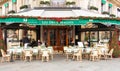 The famous cafe Les deux magots, Paris, France. Royalty Free Stock Photo