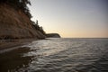 famous calvert cliffs at sunset on the coast of chesapeake bay