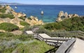 Famous Camilo Beach in Lagos, Algarve. Portugal.