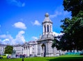 Famous Campanile inside Trinity College Dublin in a Sunny Day Royalty Free Stock Photo