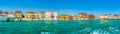 Famous Canal Grande with colorful houses in Venice, Italy