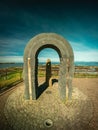 Famous Carraige na Nean (Rock of the birds) sculpture on Bundoran seashore, Ireland Royalty Free Stock Photo