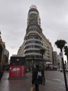 Famous Carrion building corner at madrid downtown