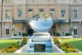 The famous Casino Monte-Carlo with Anish Kapoor mirror sculpture Royalty Free Stock Photo