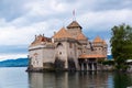 Famous castle Chateau de Chillon at lake Geneva near Montreux. Switzerland Royalty Free Stock Photo