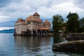 Famous castle Chateau de Chillon at lake Geneva near Montreux. Switzerland Royalty Free Stock Photo