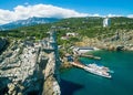 Castle Swallow Nest on cliff in Crimea Royalty Free Stock Photo