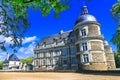 Famous castles of Loire valley - beautiful elegant Chateau de Serrant , Landmarks of France Royalty Free Stock Photo