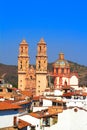 Famous cathedral of Santa Prisca in taxco city, in Guerrero, mexico III Royalty Free Stock Photo