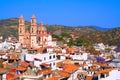 Famous cathedral of Santa Prisca in taxco city, in Guerrero, mexico XIV Royalty Free Stock Photo