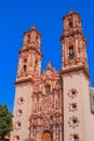 Famous cathedral of Santa Prisca in taxco city, in Guerrero, mexico I Royalty Free Stock Photo