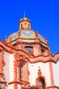 Famous cathedral of Santa Prisca in taxco city, in Guerrero, mexico XVII Royalty Free Stock Photo
