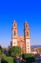 Famous cathedral of Santa Prisca in taxco city, in Guerrero, mexico XIX Royalty Free Stock Photo