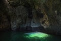 The famous cave of the pirate / skull in Lagos, Algarve, Portugal Royalty Free Stock Photo