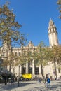 The famous central Post Office building in the city of Barcelona Royalty Free Stock Photo